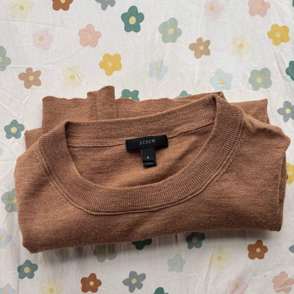 J Crew Lightweight Sweater Womens 100% Merino Wool 3/4 Sleeve - Picture 2 of 3